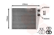 Výměník tepla, vnitřní vytápění VAN WEZEL 30006465