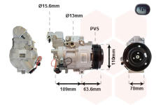 Kompresor, klimatizace VAN WEZEL 3000K075