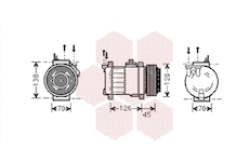 Kompresor, klimatizace VAN WEZEL 3000K276