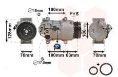 Kompresor, klimatizace VAN WEZEL 3000K404