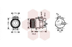 Kompresor, klimatizace VAN WEZEL 3000K426