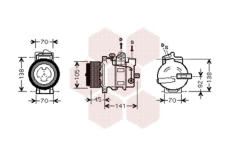 Kompresor, klimatizace VAN WEZEL 3000K428