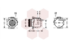 Kompresor, klimatizace VAN WEZEL 3000K456