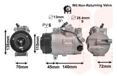 Kompresor, klimatizace VAN WEZEL 3000K568