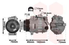 Kompresor, klimatizace VAN WEZEL 3000K586