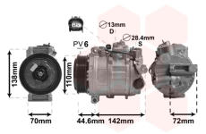Kompresor, klimatizace VAN WEZEL 3000K611