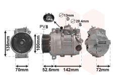 Kompresor, klimatizace VAN WEZEL 3000K639