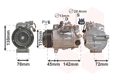 Kompresor, klimatizace VAN WEZEL 3000K697
