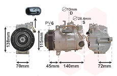 Kompresor, klimatizace VAN WEZEL 3000K710