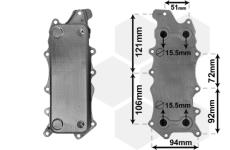 Olejový chladič, motorový olej VAN WEZEL 30013701