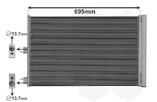 Kondenzátor, klimatizace VAN WEZEL 30015705