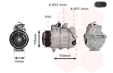 Kompresor, klimatizace VAN WEZEL 3001K707