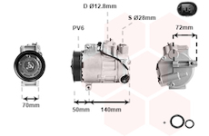 Kompresor, klimatizace VAN WEZEL 3001K714
