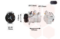 Kompresor, klimatizace VAN WEZEL 3001K719