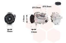 Kompresor klimatizácie VAN WEZEL 3001K727