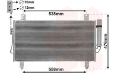 Kondenzátor, klimatizace VAN WEZEL 32005252