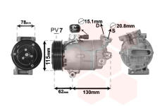Kompresor, klimatizace VAN WEZEL 3300K386