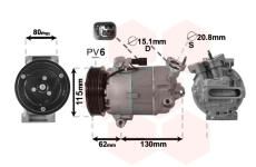 Kompresor, klimatizace VAN WEZEL 3300K390