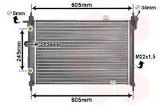 Chladič, chlazení motoru VAN WEZEL 37002029