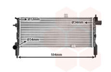 Chladič motora VAN WEZEL 37002074