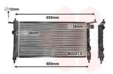 Chladič, chlazení motoru VAN WEZEL 37002183