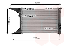 Chladič, chlazení motoru VAN WEZEL 37002245