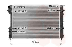 Chladič, chlazení motoru VAN WEZEL 37002247