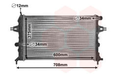 Chladič motora VAN WEZEL 37002296