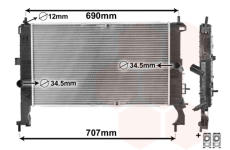 Chladič motora VAN WEZEL 37002346