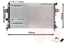 Chladič motora VAN WEZEL 37002362