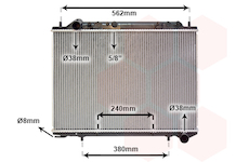 Chladič, chlazení motoru VAN WEZEL 37002441
