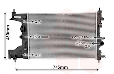 Chladič, chlazení motoru VAN WEZEL 37002486