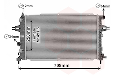 Chladič, chlazení motoru VAN WEZEL 37002625