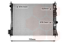 Chladič, chlazení motoru VAN WEZEL 37002655