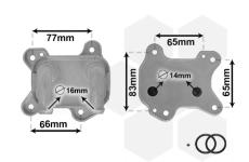 Olejový chladič, motorový olej VAN WEZEL 37003581