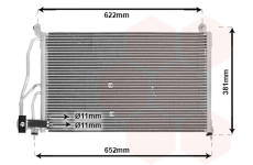 Kondenzátor, klimatizace VAN WEZEL 37005231