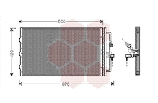 Kondenzátor, klimatizace VAN WEZEL 37005267
