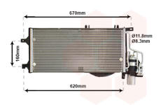 Kondenzátor, klimatizace VAN WEZEL 37005310