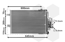 Kondenzátor, klimatizace VAN WEZEL 37005385