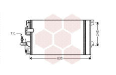 Kondenzátor, klimatizace VAN WEZEL 37005390