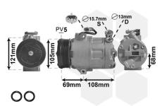 Kompresor, klimatizace VAN WEZEL 3700K138