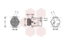 Kompresor, klimatizace VAN WEZEL 3700K273