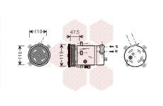 Kompresor, klimatizace VAN WEZEL 3700K277