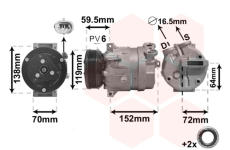 Kompresor, klimatizace VAN WEZEL 3700K279