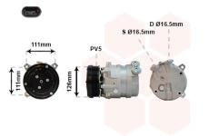 Kompresor, klimatizace VAN WEZEL 3700K280