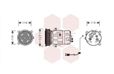 Kompresor, klimatizace VAN WEZEL 3700K290