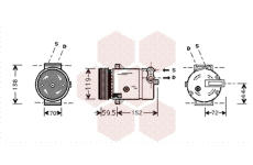Kompresor, klimatizace VAN WEZEL 3700K318