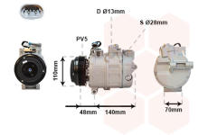 Kompresor, klimatizace VAN WEZEL 3700K356