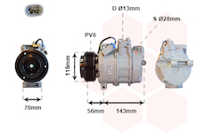 Kompresor klimatizácie VAN WEZEL 3700K357