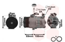 Kompresor, klimatizace VAN WEZEL 3700K358